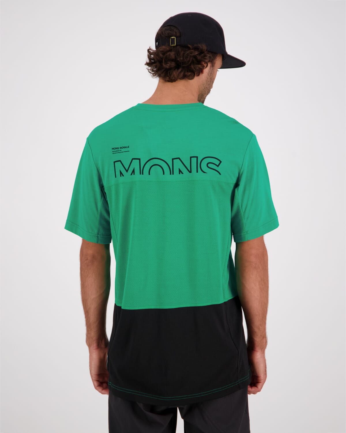 Tarn Merino Shift T-Shirt - Pop Green / Black