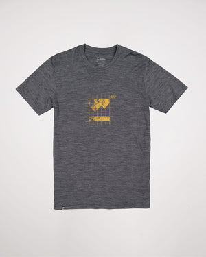 Zephyr Merino Cool T-Shirt - Grid Smoke