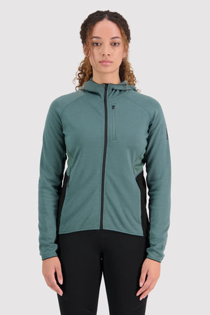 Approach Merino Gridlock Hood - Burnt Sage